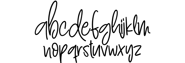 Handmade School Font LOWERCASE
