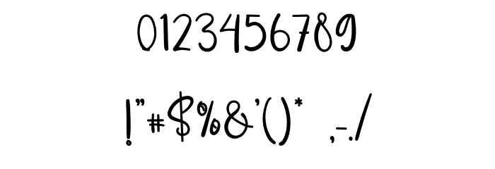Handmade Signature Font OTHER CHARS