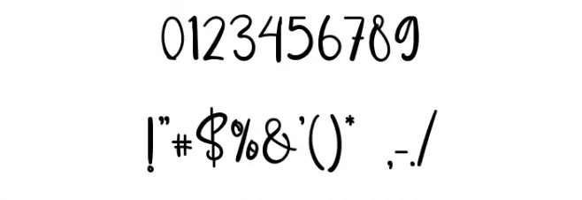 Handmade Signature Font OTHER CHARS