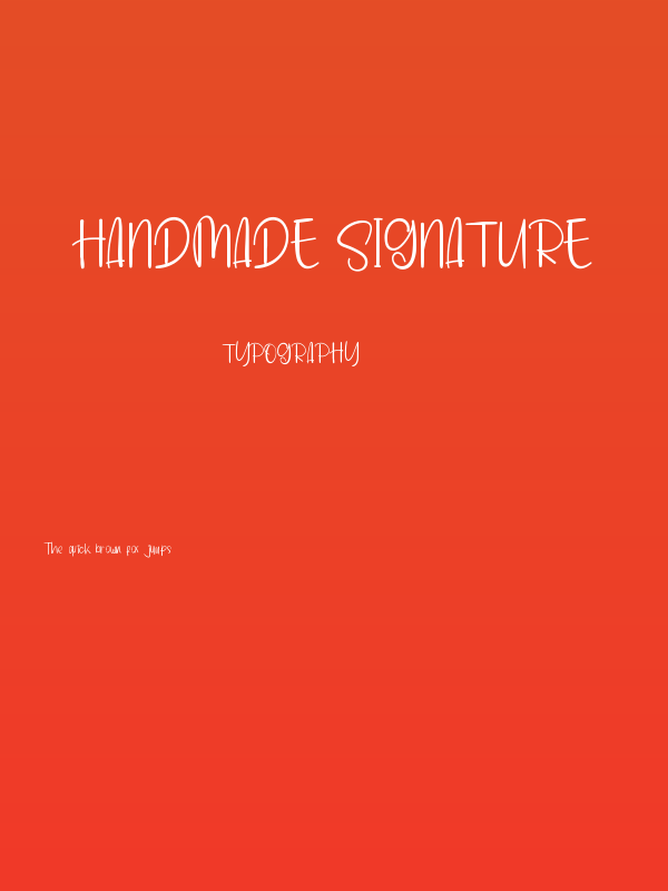 Handmade Signature Poster