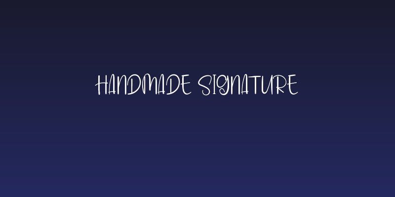 Handmade Signature Social Header