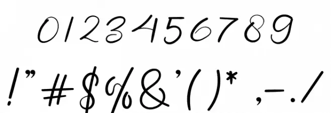 Handmade Wonderland Font OTHER CHARS