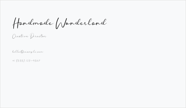 Handmade Wonderland Business Card
