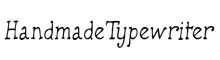 HandmadeTypewriter Font