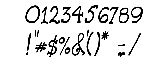 HandmadeTypewriter Font OTHER CHARS