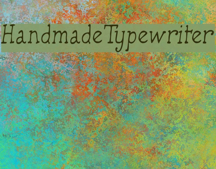 HandmadeTypewriter Font examples