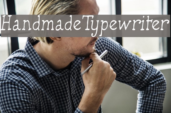 HandmadeTypewriter Font examples