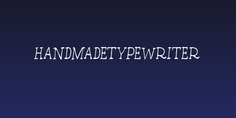 HandmadeTypewriter Social Header