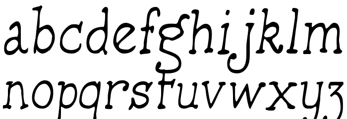 HandmadeTypewriter Font LOWERCASE