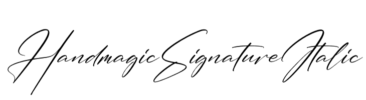 Handmagic Signature Italic  免费字体下载