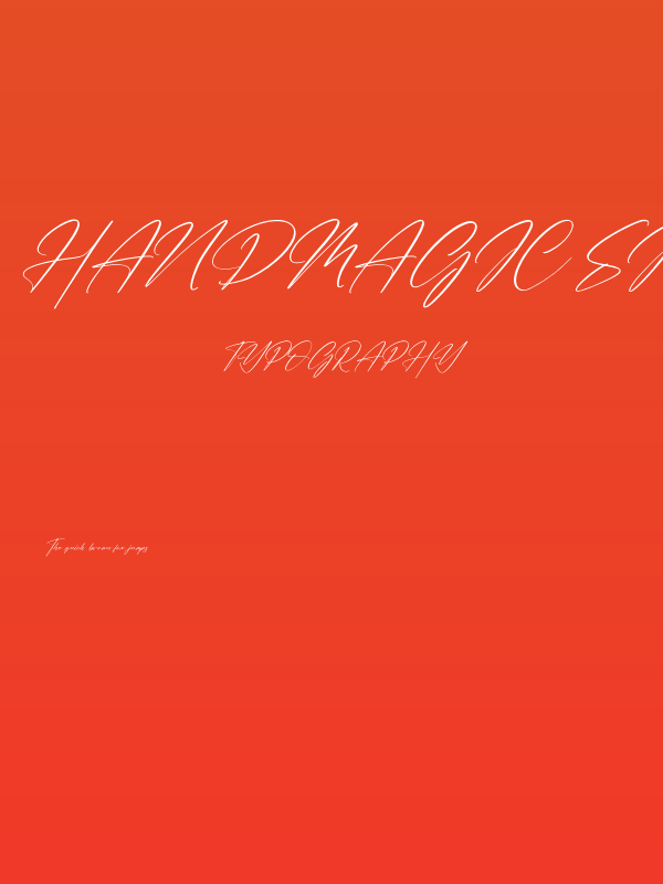 Handmagic Signature Italic Poster