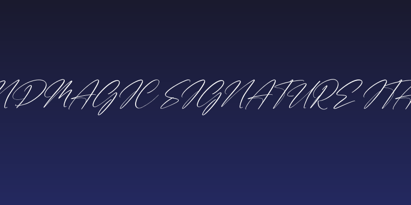 Handmagic Signature Italic Social Header