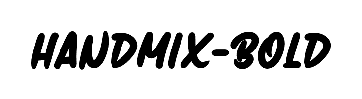 Handmix-Bold  Frei Schriftart Herunterladen