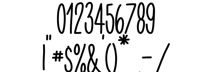 Handnilo Font OTHER CHARS