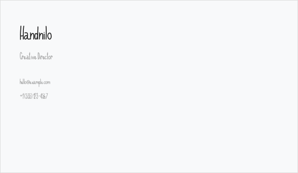 Handnilo Business Card