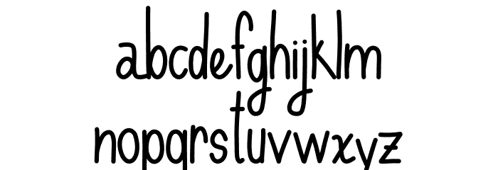 Handnilo Font LOWERCASE