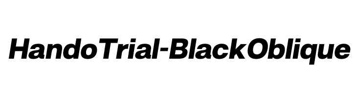 HandoTrial-BlackOblique  Free Fonts Download