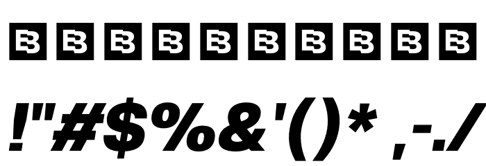 HandoTrial-BlackOblique Font OTHER CHARS