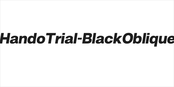 HandoTrial-BlackOblique Logo