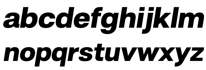 HandoTrial-BlackOblique Font LOWERCASE