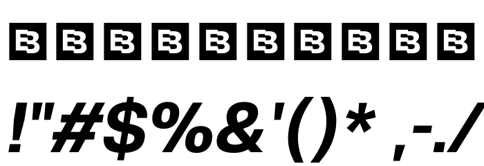 HandoTrial-BoldOblique Font OTHER CHARS