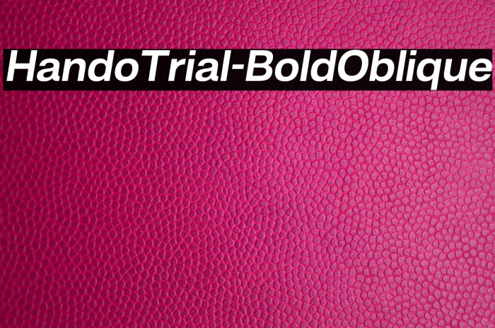 HandoTrial-BoldOblique Example 1