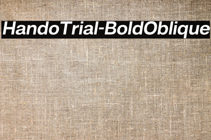 HandoTrial-BoldOblique Example 3