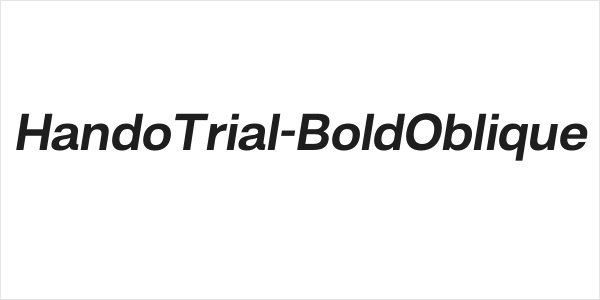 HandoTrial-BoldOblique Logo