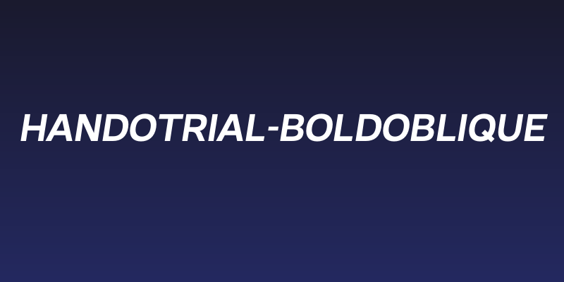 HandoTrial-BoldOblique Social Header
