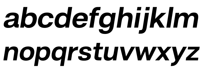 HandoTrial-BoldOblique Font LOWERCASE
