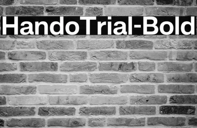 HandoTrial-Bold Font examples