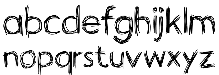 Handodle Font LOWERCASE
