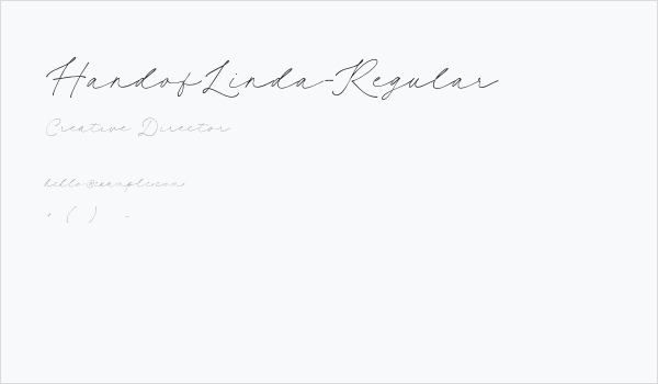 HandofLinda-Regular Business Card