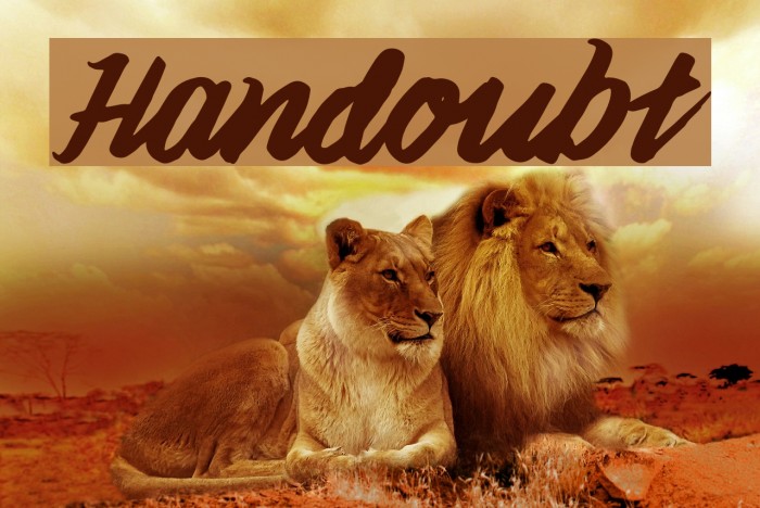 Handoubt Font examples