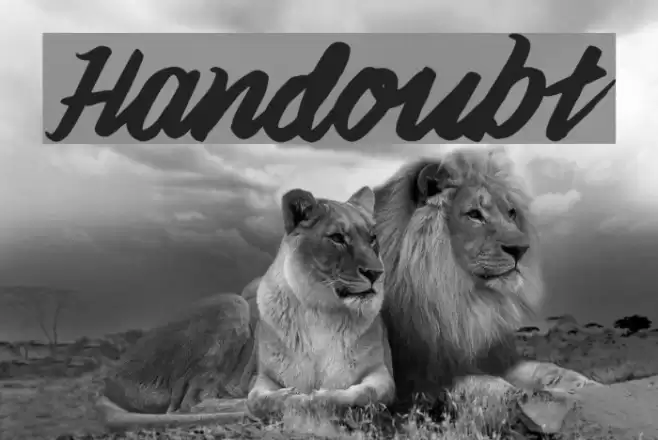 Handoubt Schriftart examples