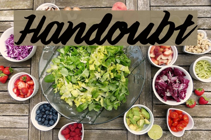 Handoubt Font examples