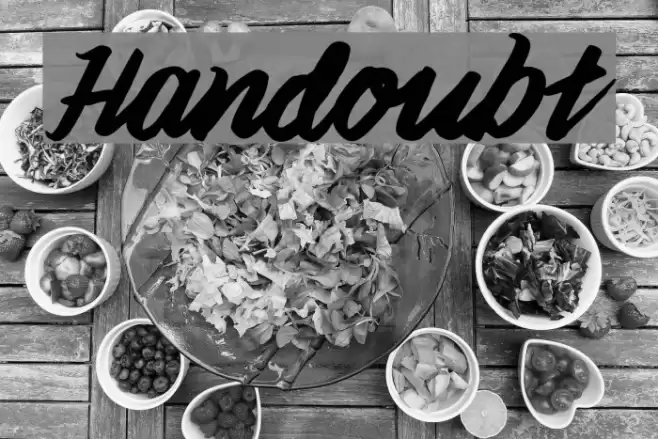 Handoubt Schriftart examples