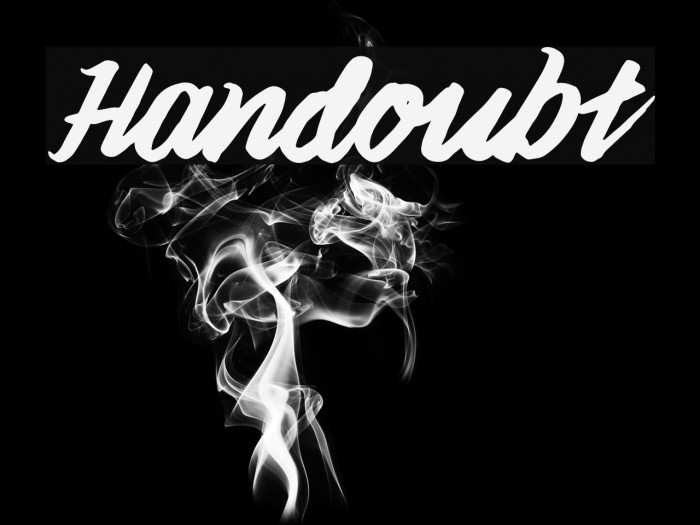 Handoubt Font examples