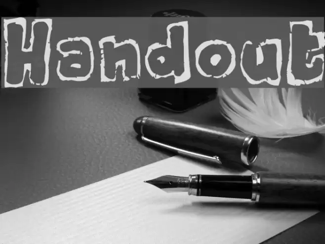 Handout Font examples