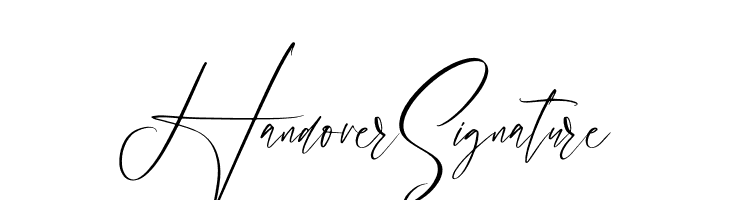 Handover Signature  नि: शुल्क फ़ॉन्ट्स डाउनलोड