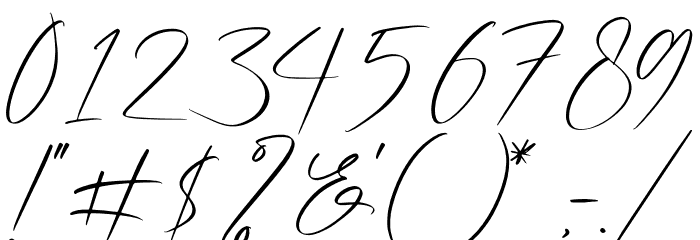 Handover Signature Font OTHER CHARS