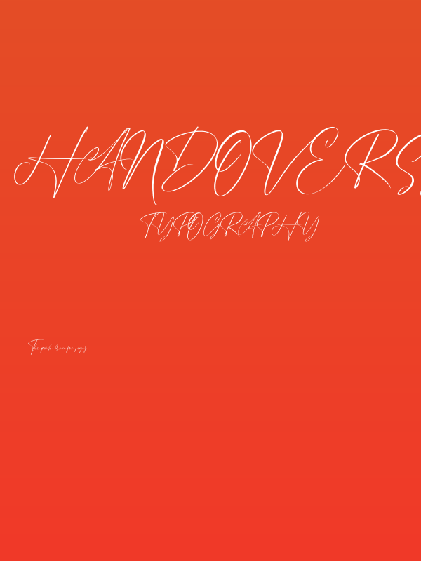 Handover Signature Poster