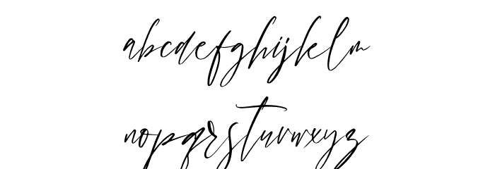 Handover Signature Font LOWERCASE