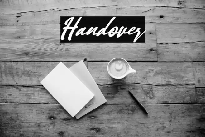 Handover Font examples