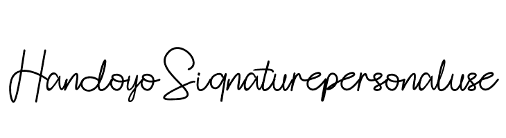 Handoyo Signature personal use  フリーフォントのダウンロード