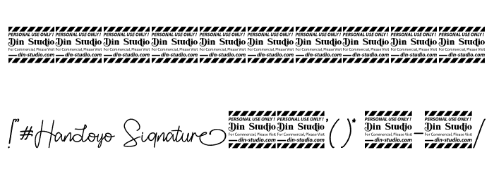 Handoyo Signature personal use Font OTHER CHARS