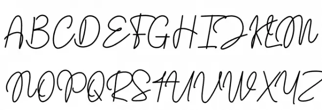 Handoyo Signature personal use 字体 大写