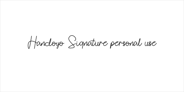 Handoyo Signature personal use Logo