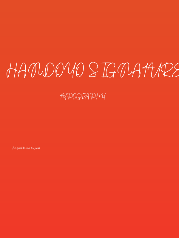 Handoyo Signature personal use Poster