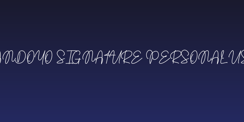 Handoyo Signature personal use Social Header